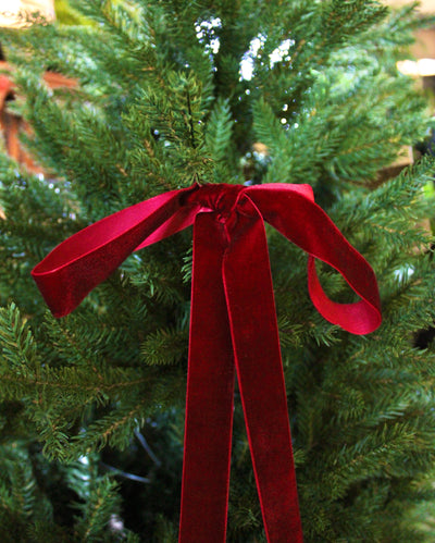 1” Velvet Ribbon Bows - 24” Long
