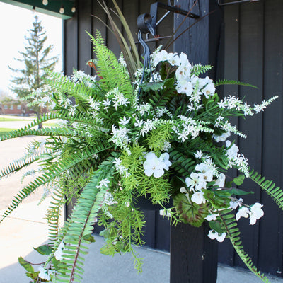 Hanging Basket/Drop-In White