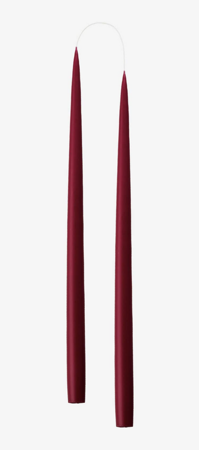 Danish Taper Candle - Light Burgundy | Set of Two