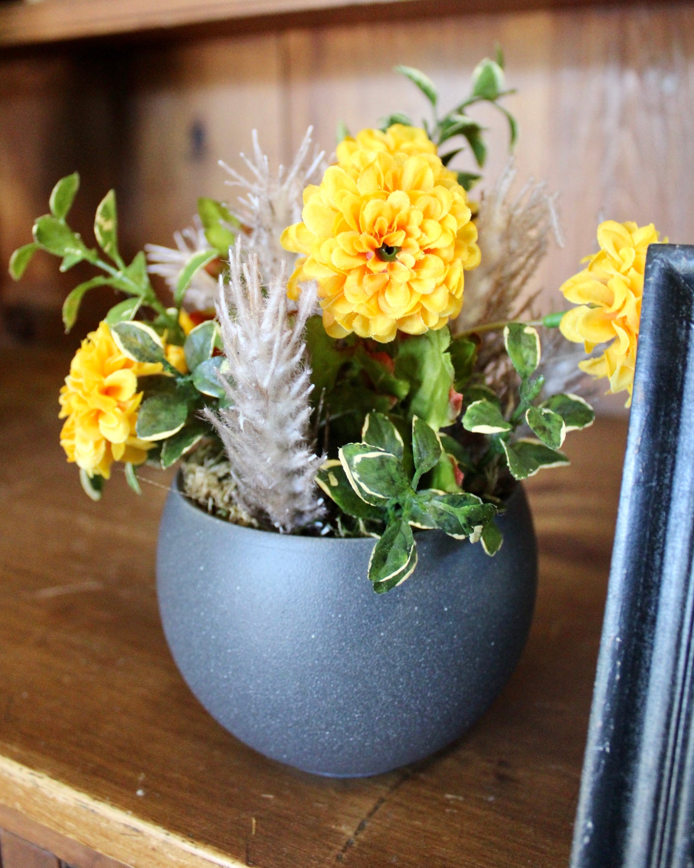 Zinnia & Euonymus Arrangement