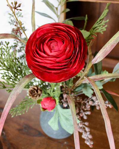 Ranunculus & Cedar “Drop-In” Bouquet