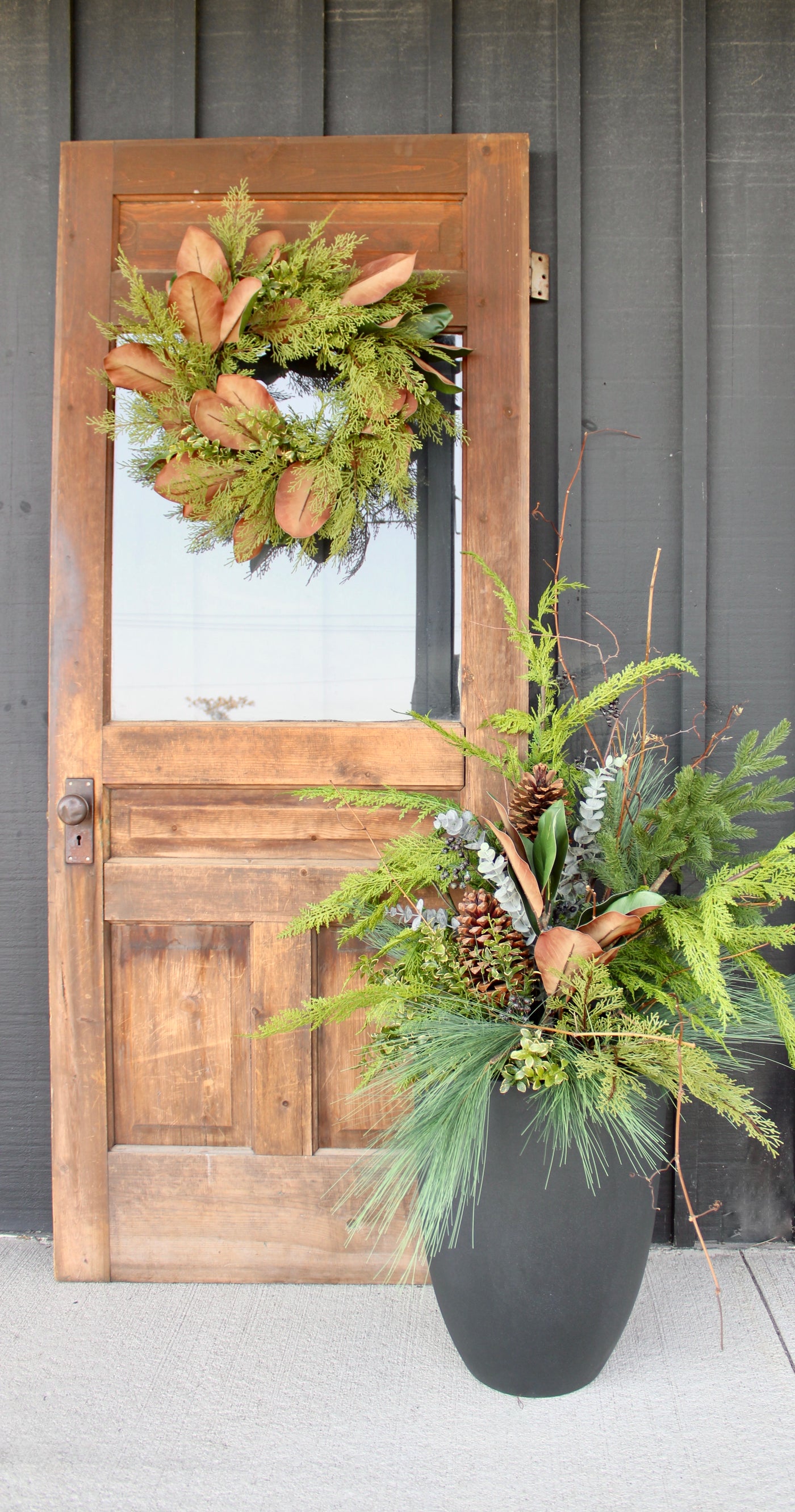 Foraged Winter “Drop-In” Arrangement