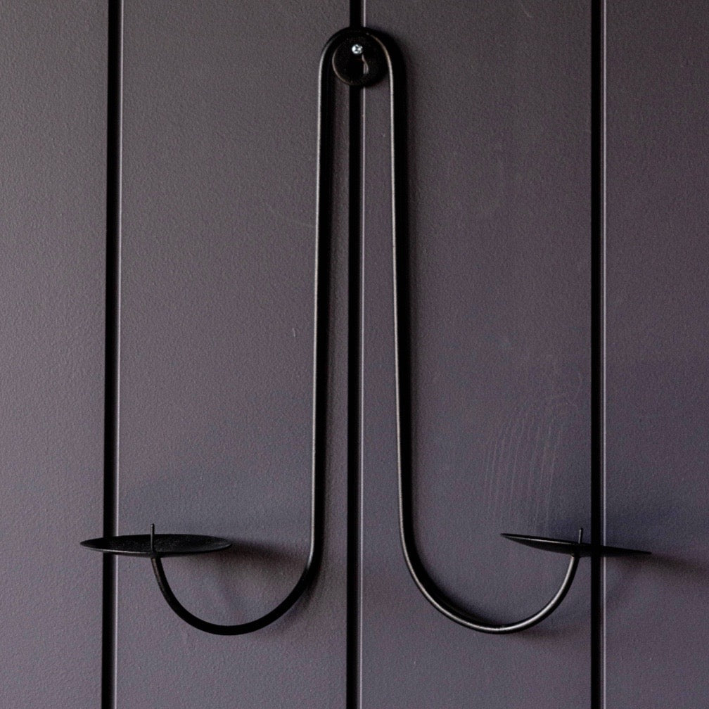 Black Iron Dual Wall Sconce