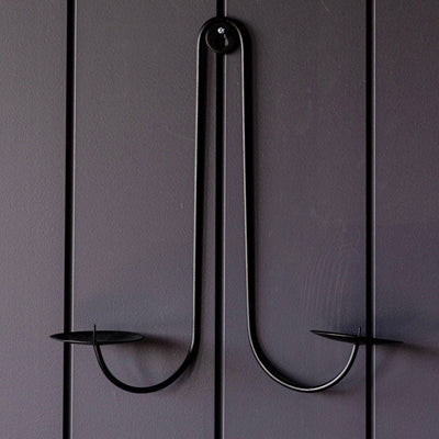 Black Iron Dual Wall Sconce