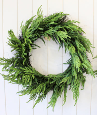 30” Fresh Touch Norfolk Pine Wreath