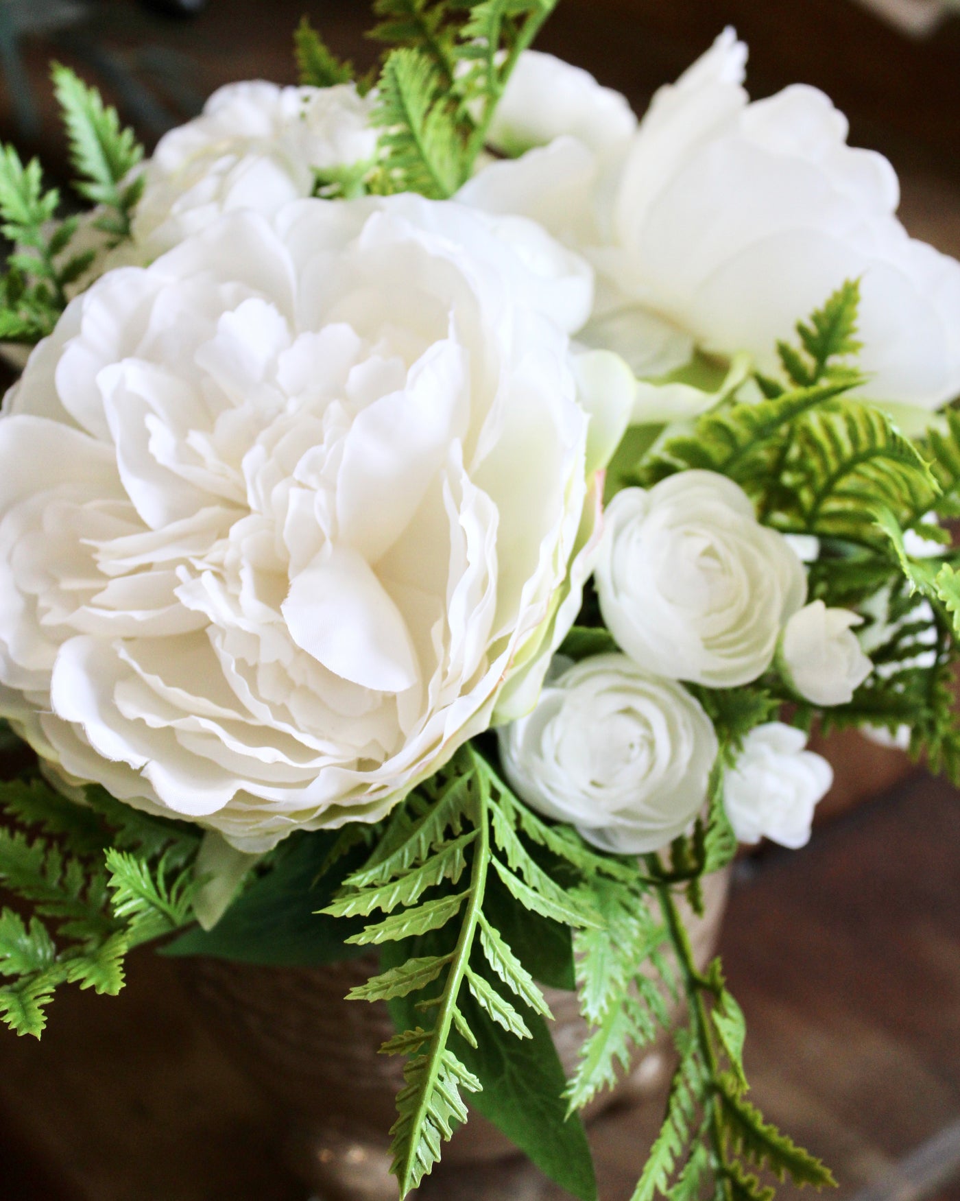 Potted Peony & Ranunculus Arrangement