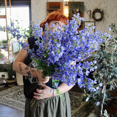 Blue Delphinium Stem