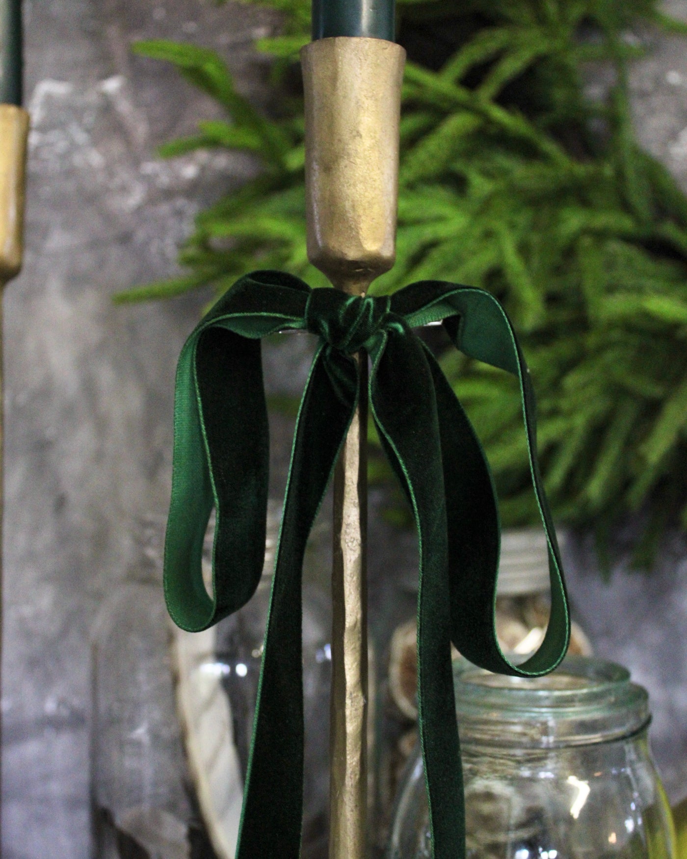 1” Velvet Ribbon Bows - 24” Long