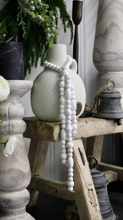 White Bead Hanger