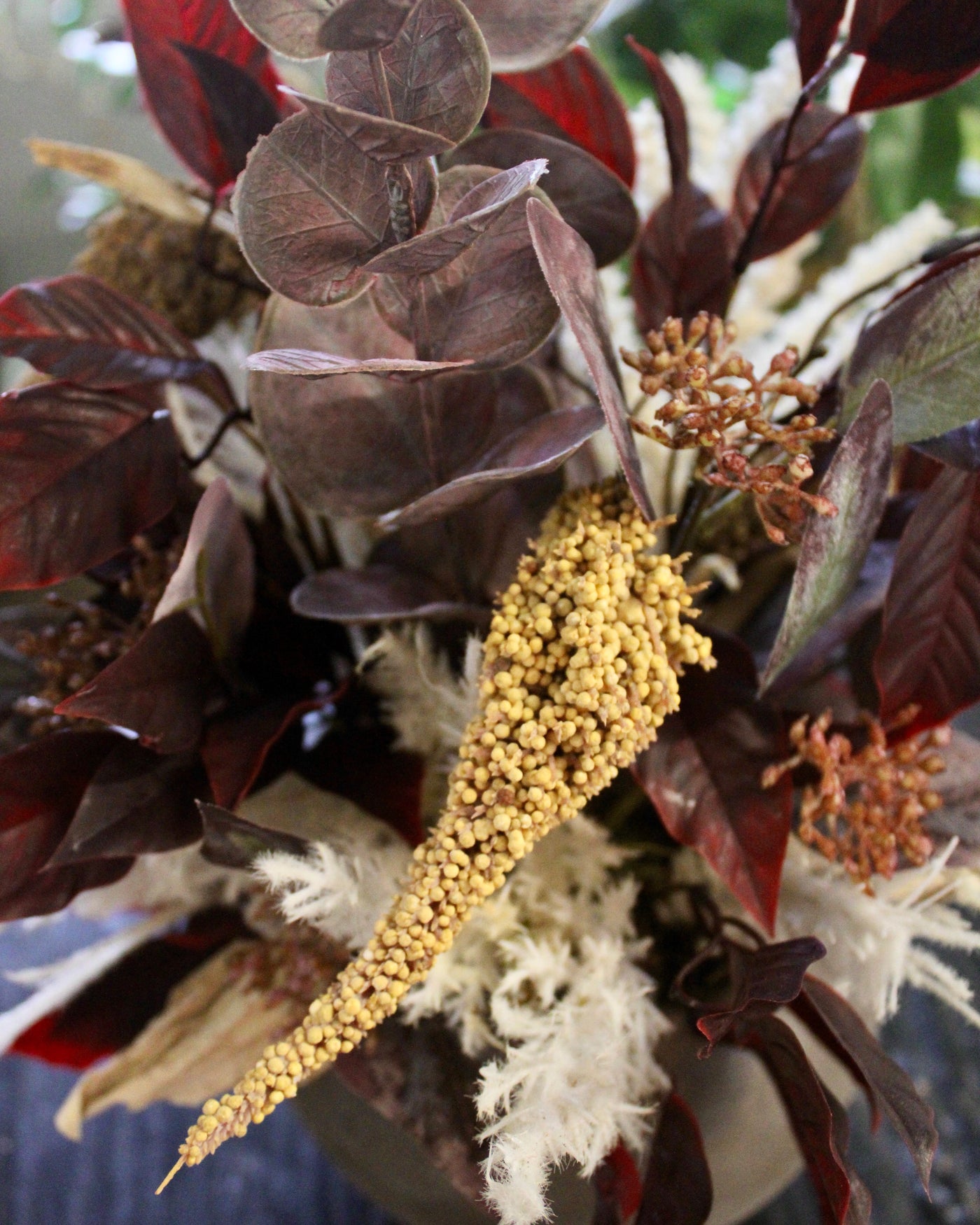 Burgundy & Cream Autumn Arrangement