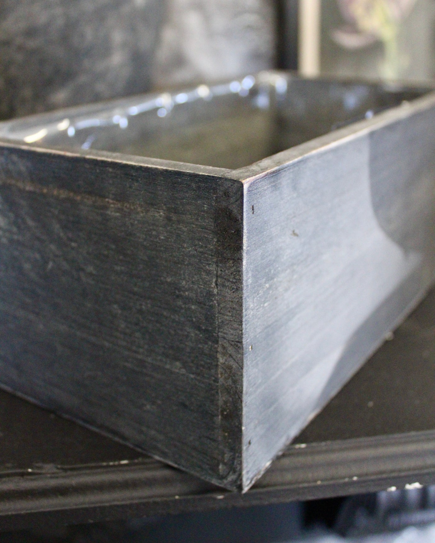 Black Wooden Planter Box