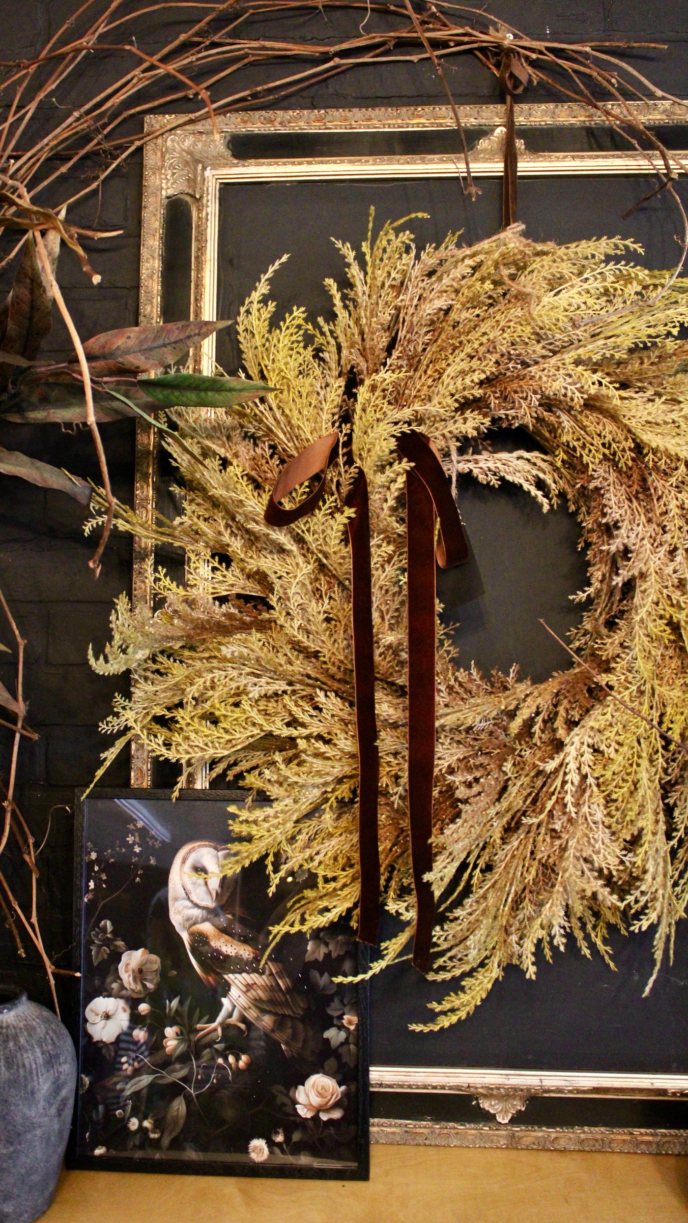 32” Pampas Wreath with Bow