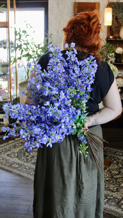 Blue Delphinium Stem