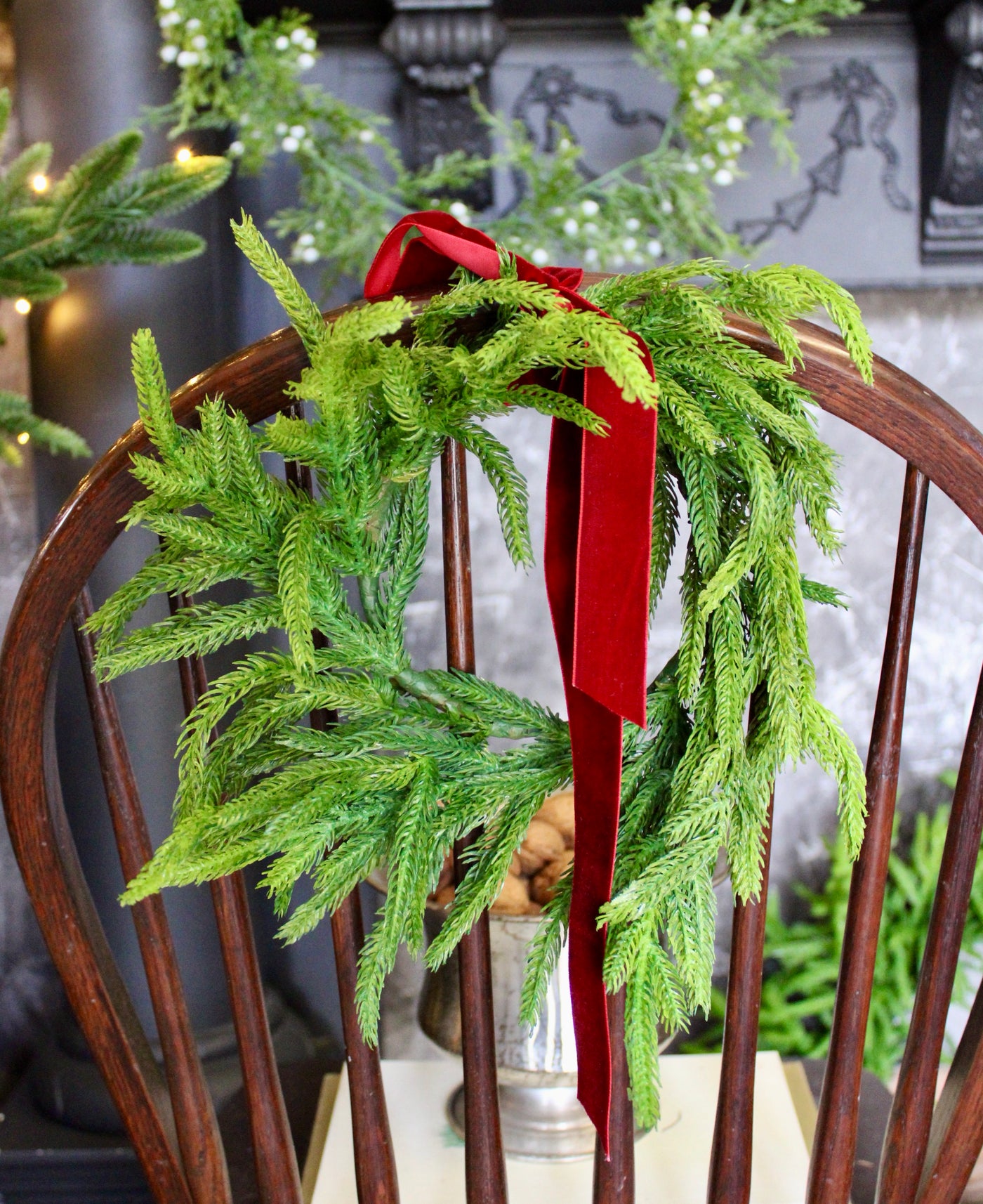 10” Fresh Touch Norfolk Pine Wreath