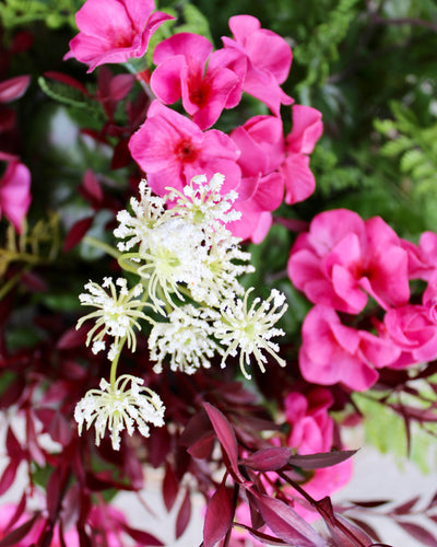 Pink Geranium & White Yarrow “Drop-In” Insert