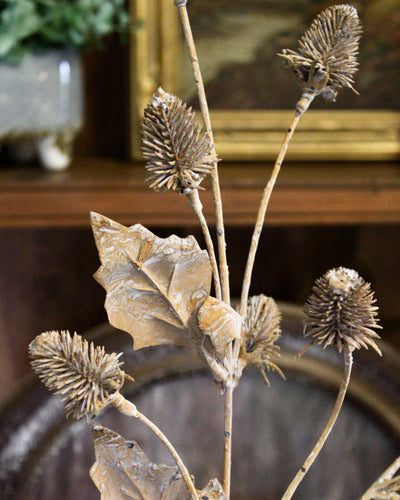 Faux Dried Thistle Spray