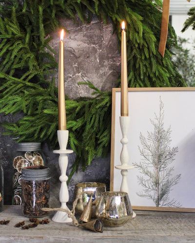 10” Gold Metallic Taper Candle