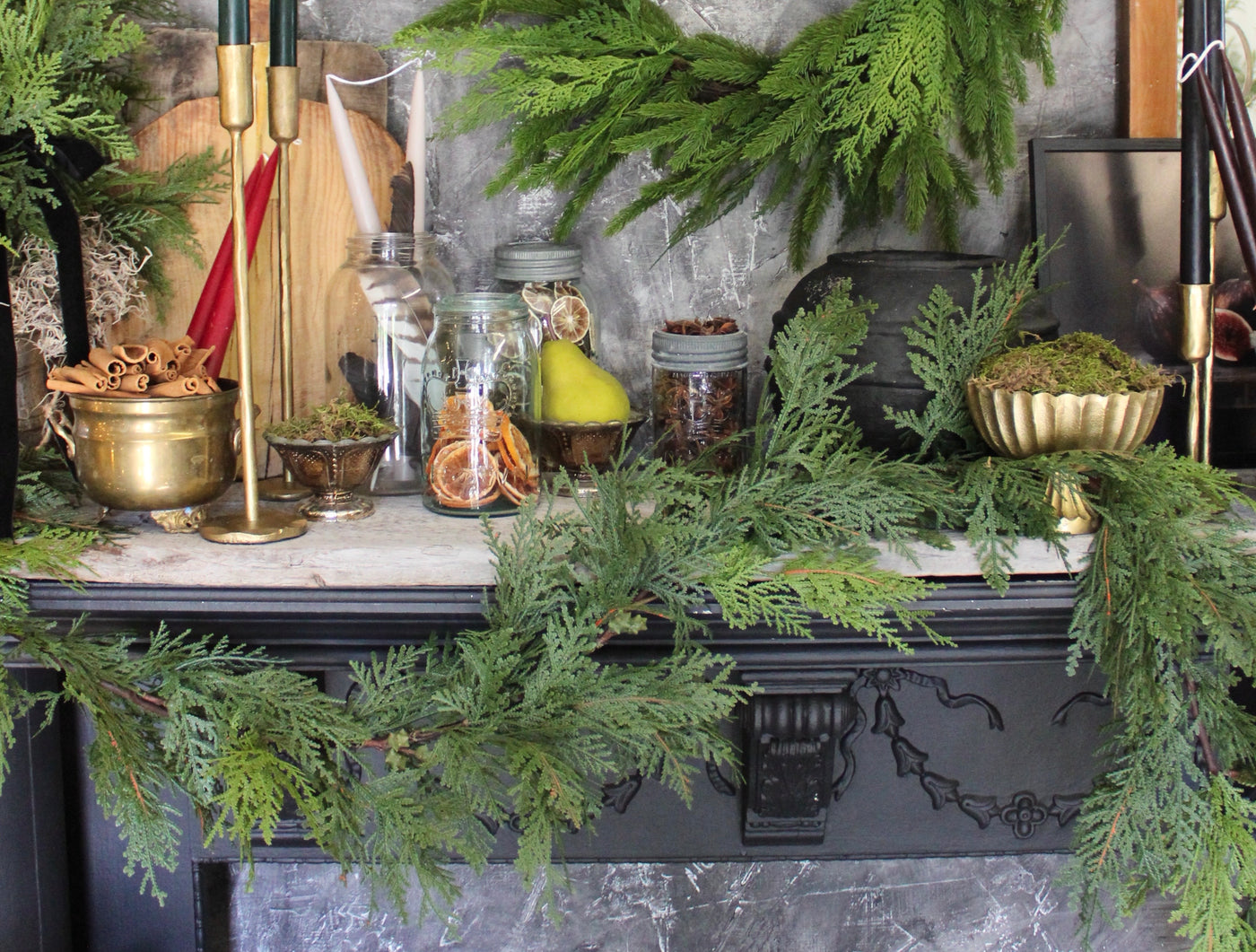72” Fresh Touch Emerald Cedar Garland
