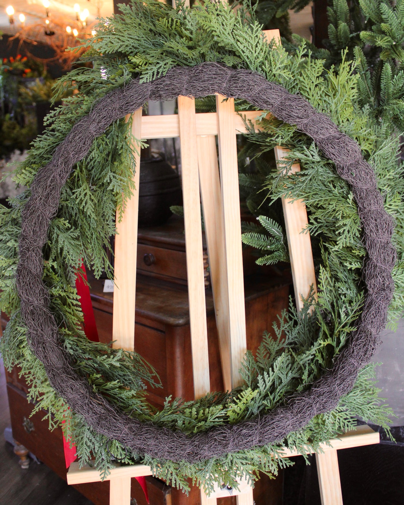 32” Fresh Touch Emerald Cedar Wreath