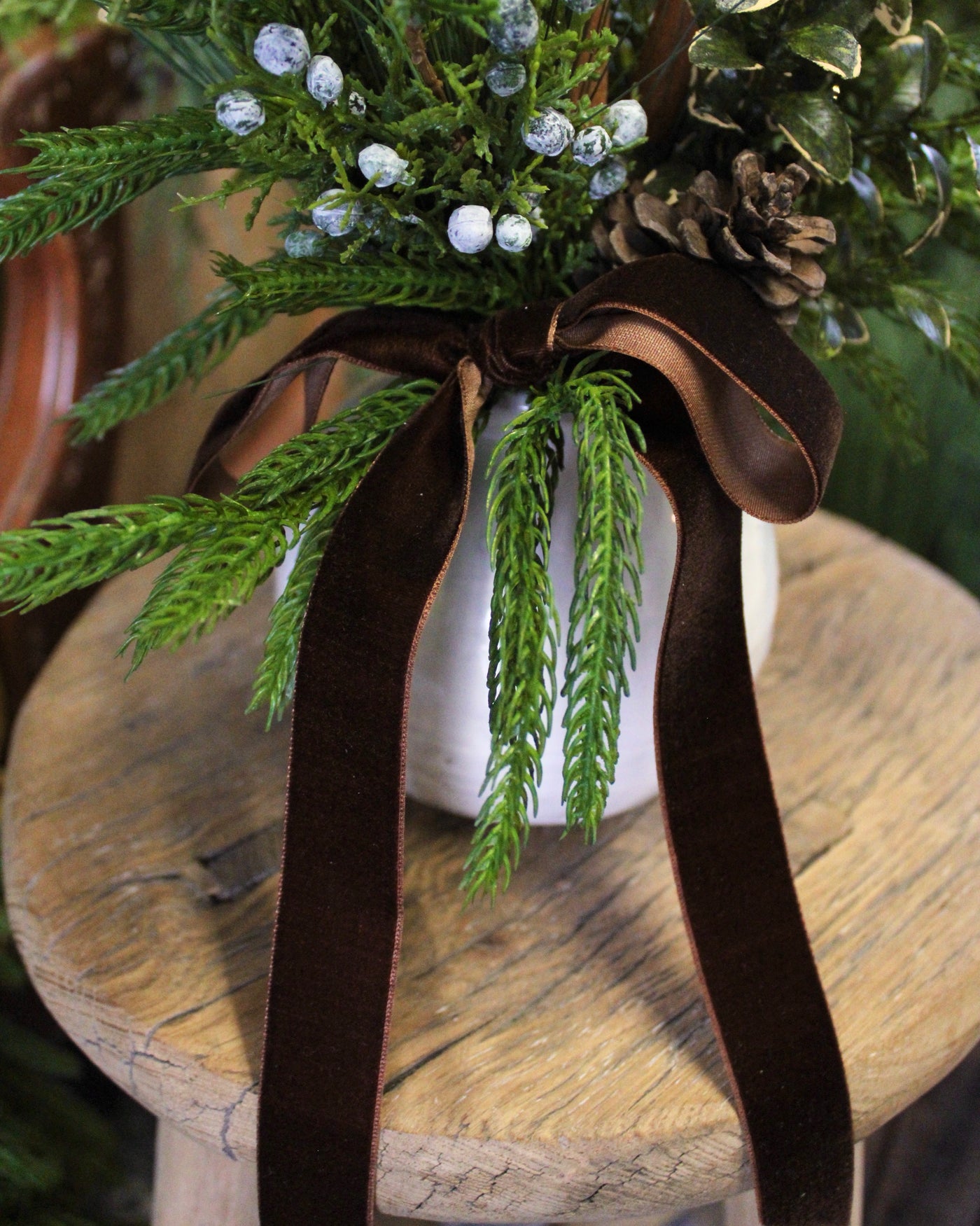 1” Velvet Ribbon Bows - 10” Long