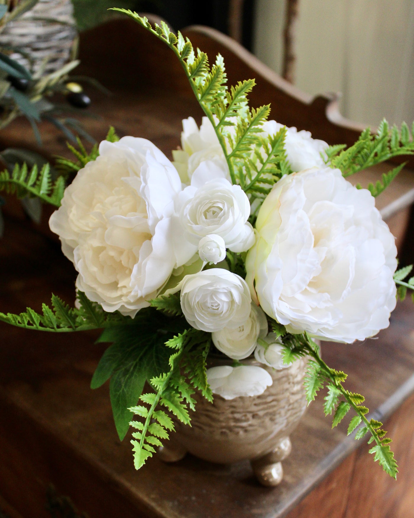 Potted Peony & Ranunculus Arrangement