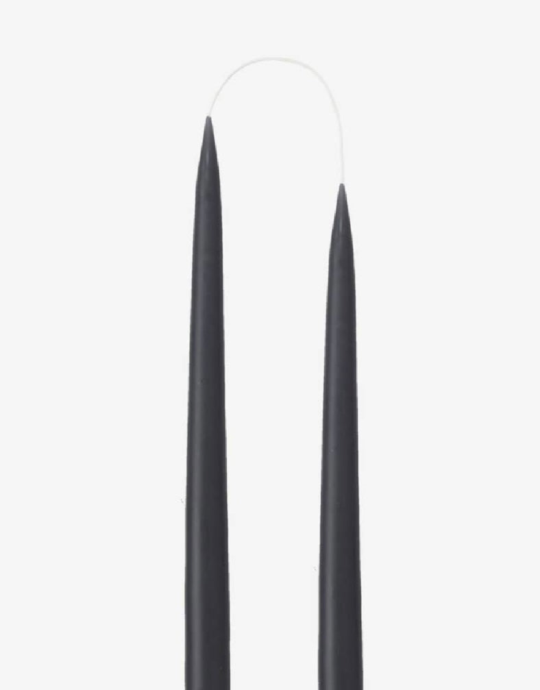 Danish Taper Candle - Black |Set of Two