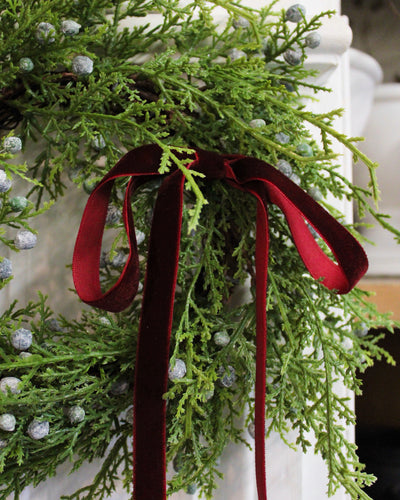 1/2” Velvet Ribbon Bows - 10” Long