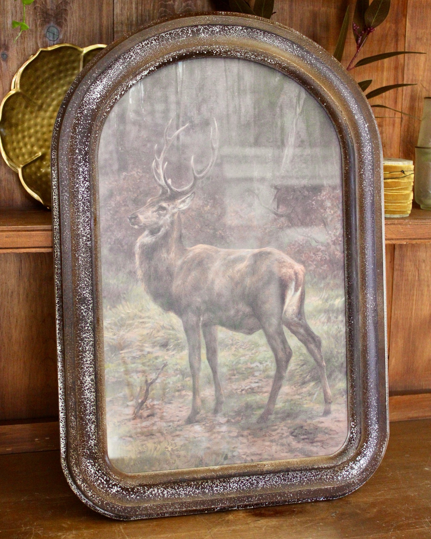 Arched Frame Stag Paintings