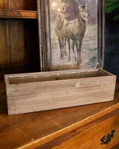 Natural Wooden Planter Box