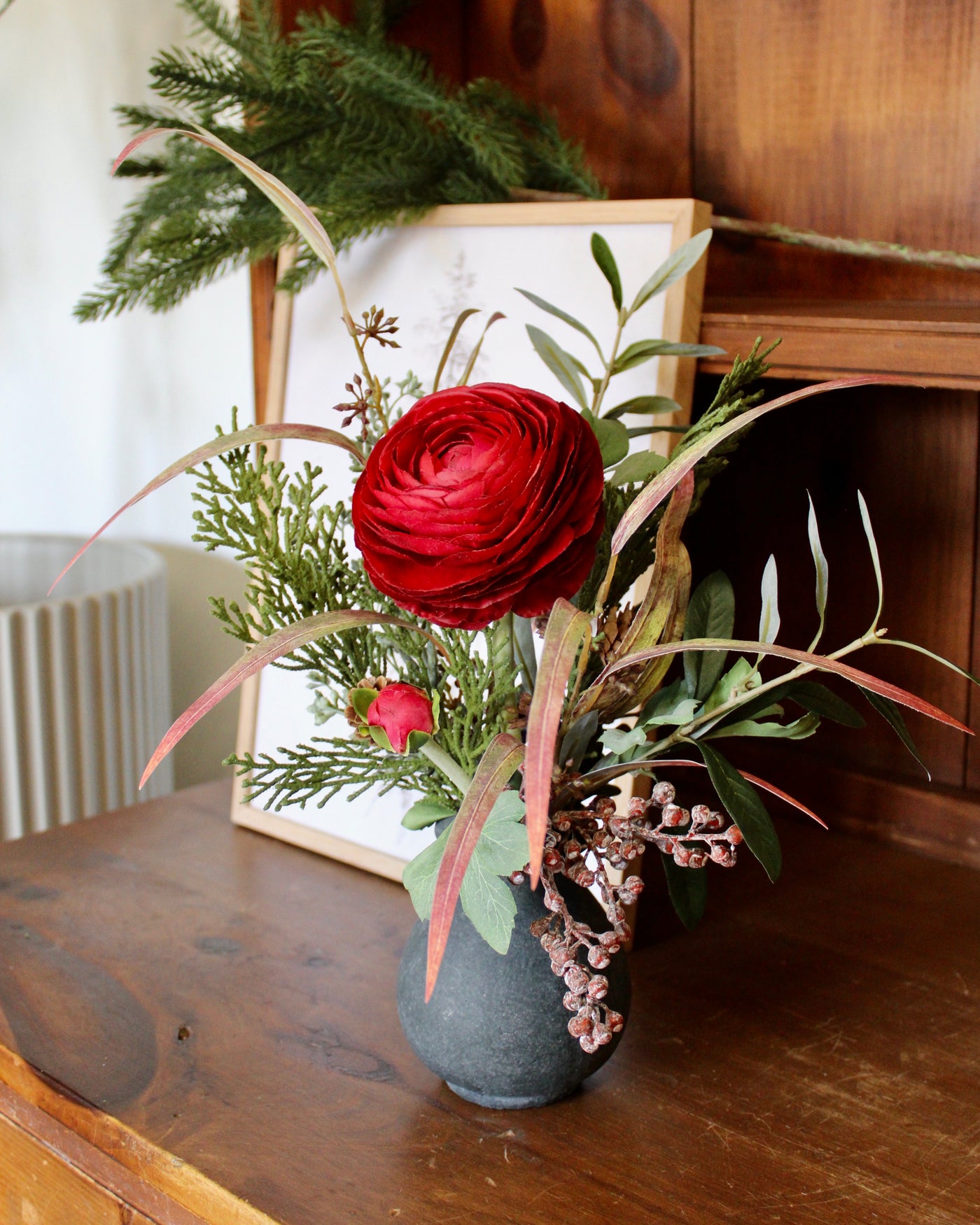 Ranunculus & Cedar “Drop-In” Bouquet