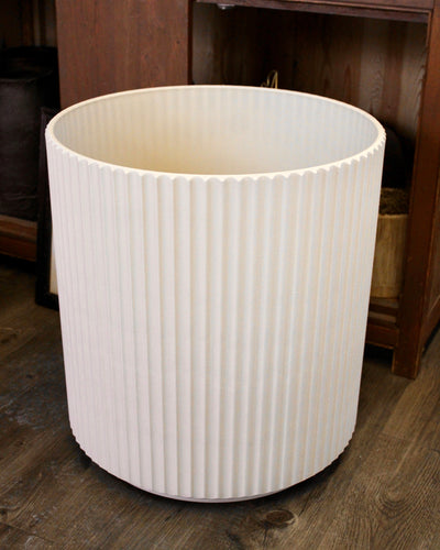 Large Sandstone Fluted Plastic Planter