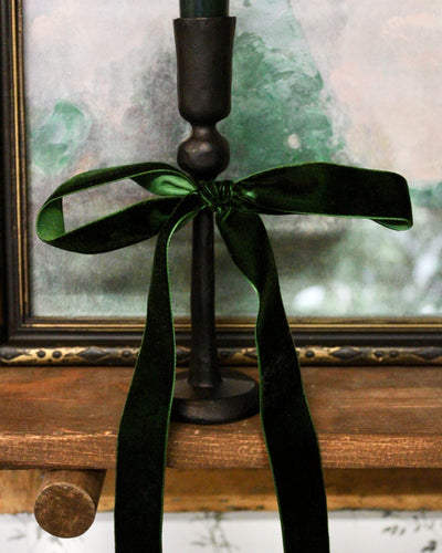 1” Velvet Ribbon Bows - 10” Long