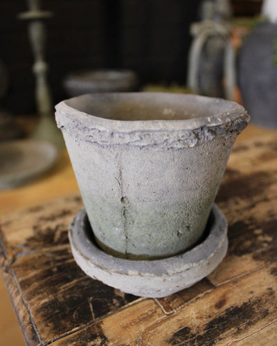Aged Clay Pots & Saucers