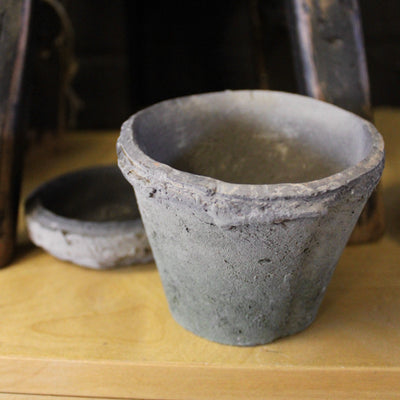 Aged Clay Pots & Saucers