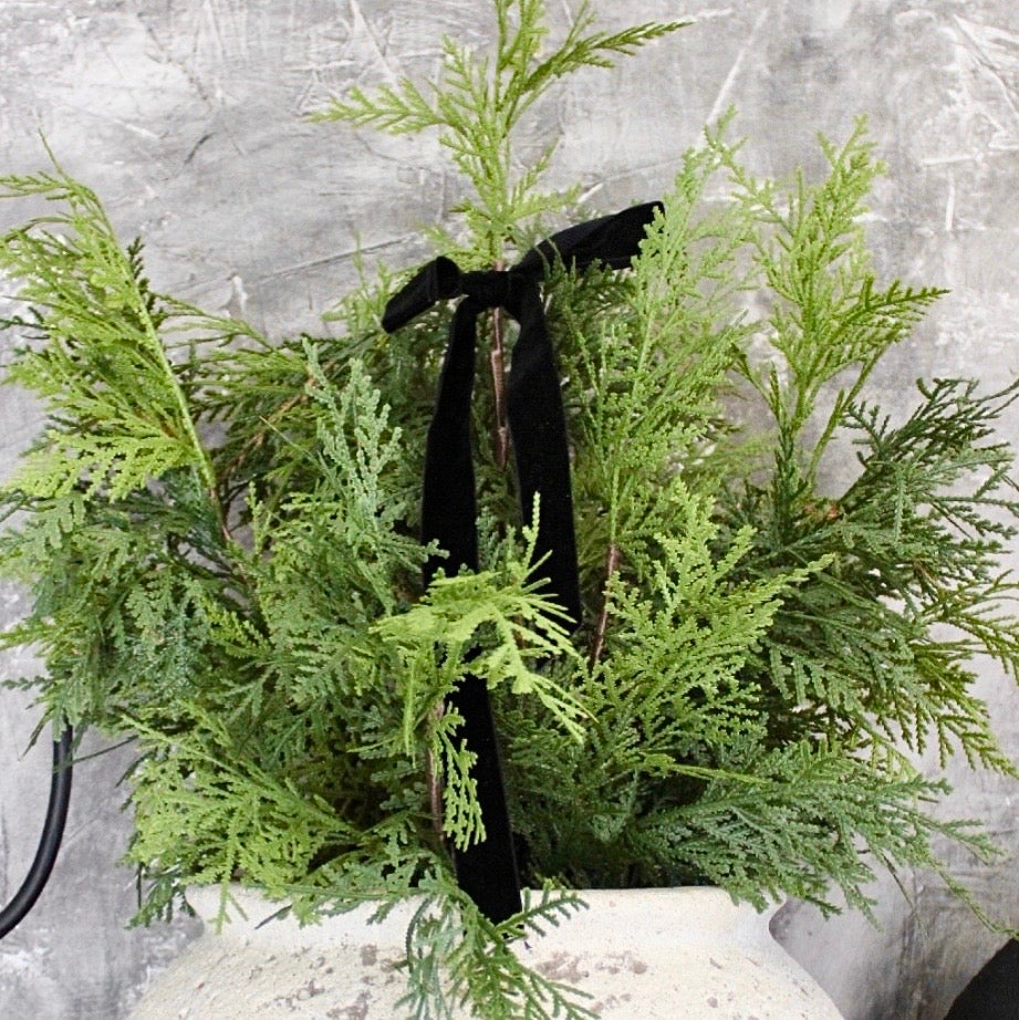 1” Velvet Ribbon Bows - 10” Long