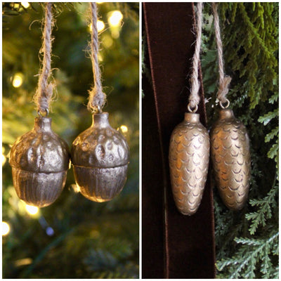 Acorn & Pinecone Ornaments