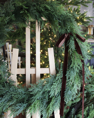 1” Velvet Ribbon Bows - 24” Long