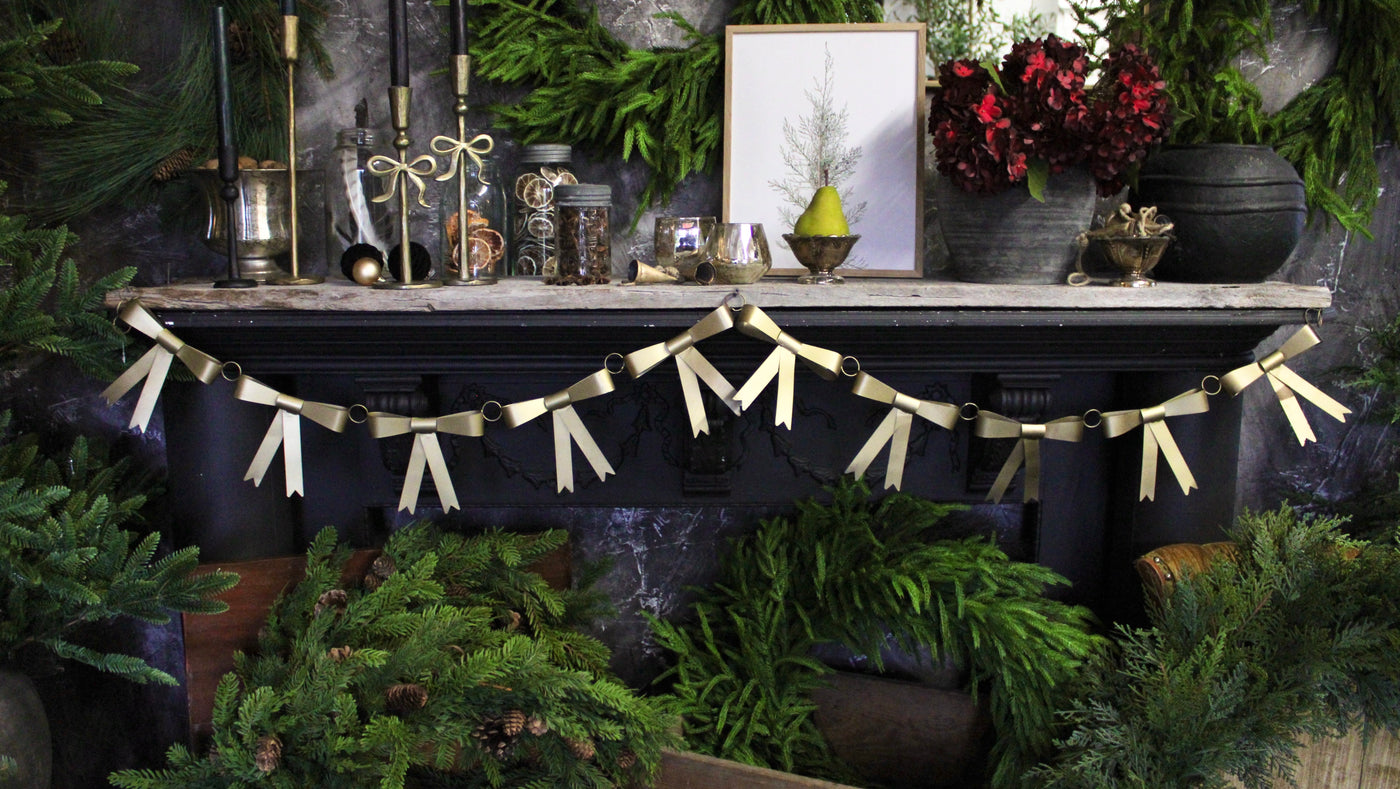 Gold Metal Bow Garland