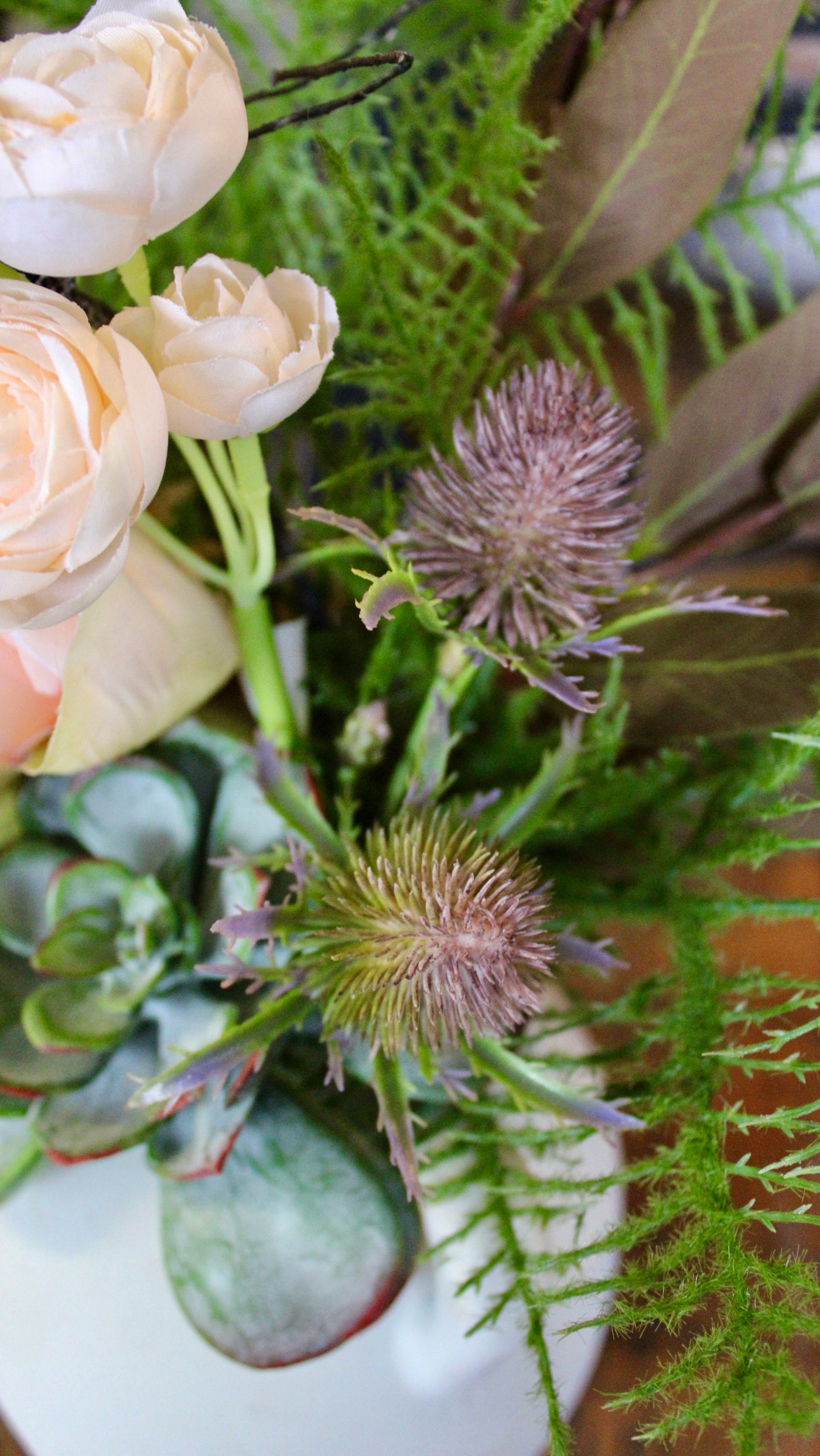Potted Peony & Ranunculus Arrangement