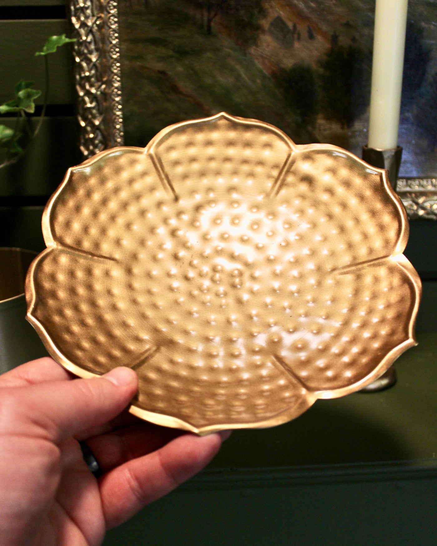 Decorative Metal Flower Bowl