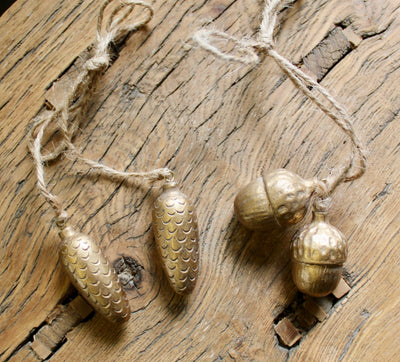 Acorn & Pinecone Ornaments