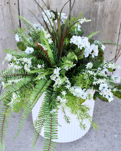 Hanging Basket/Drop-In White