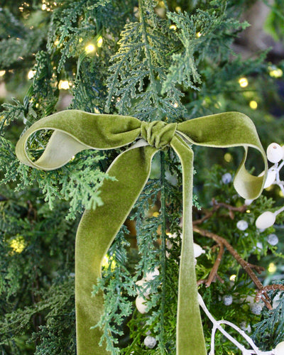 1” Velvet Ribbon Bows - 24” Long