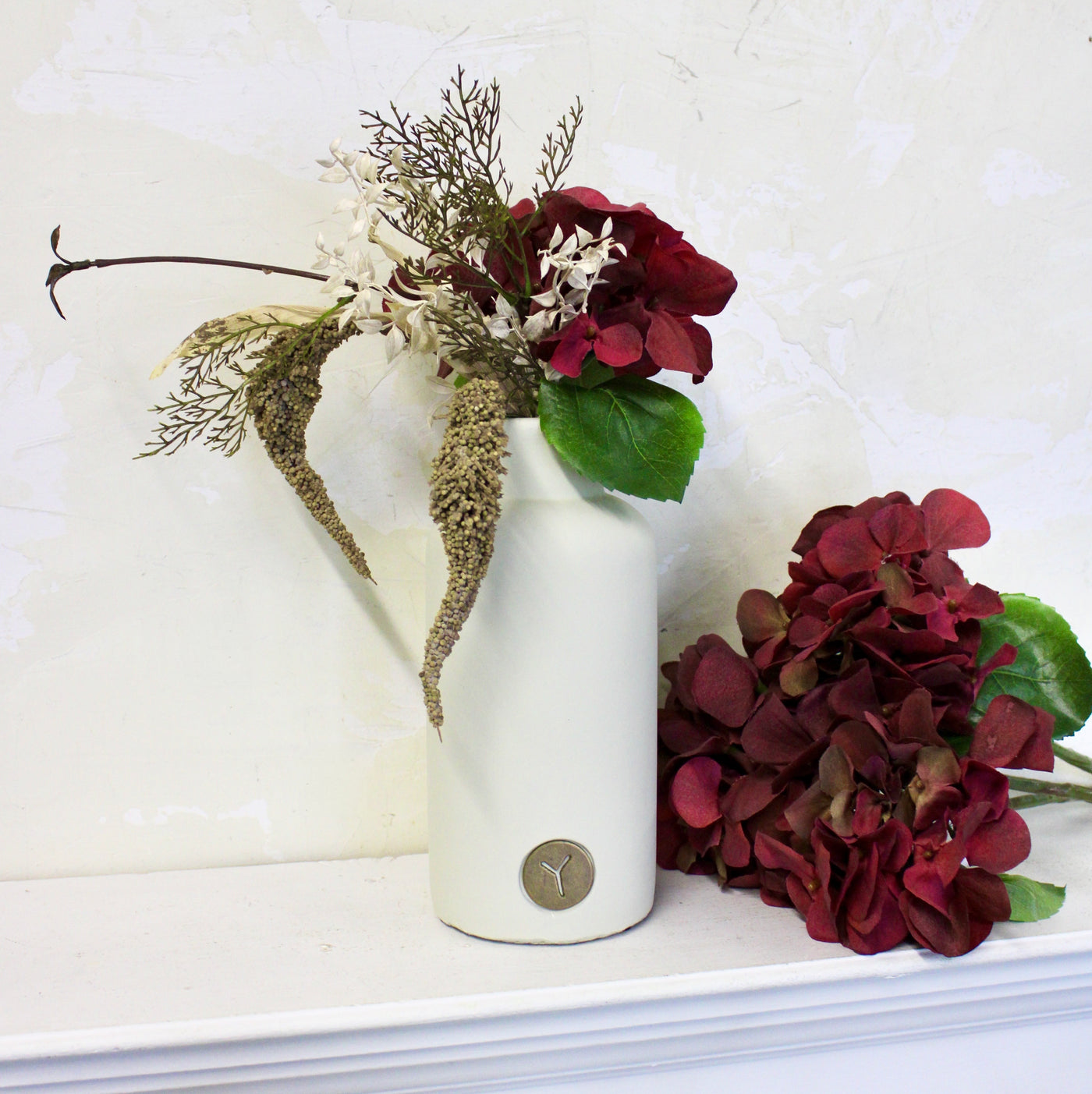 Warm White Bottle Vase (sm)
