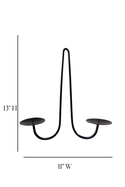 Black Iron Dual Wall Sconce