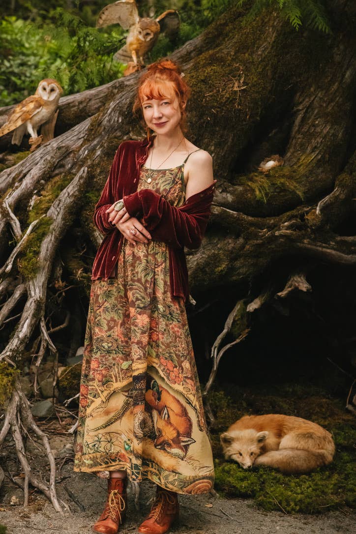 Woodland Wisdom - Maxi Slip Dress