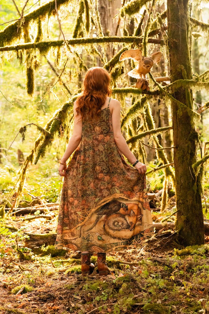 Woodland Wisdom - Maxi Slip Dress