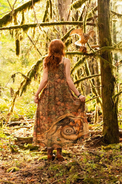 Woodland Wisdom - Maxi Slip Dress