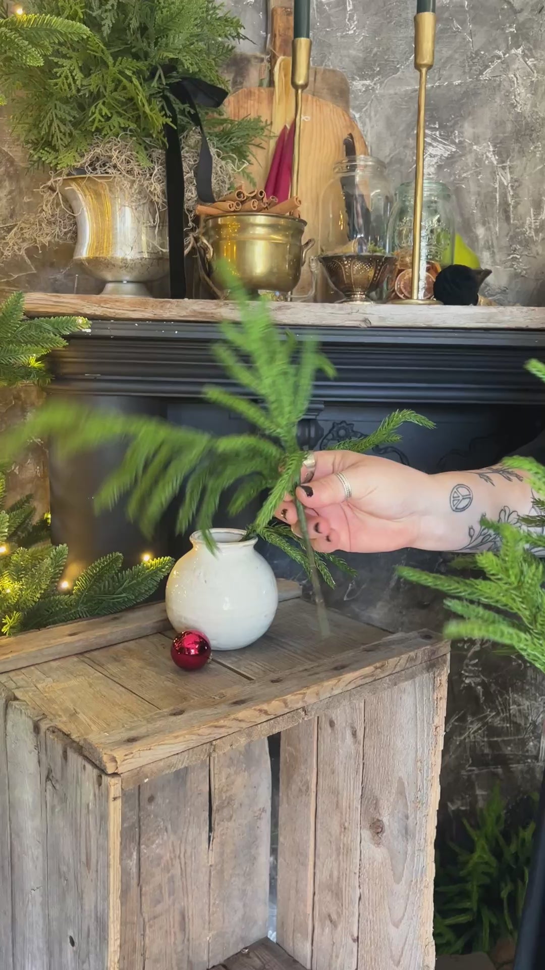 12” Fresh Touch Norfolk Pine Mini Pick