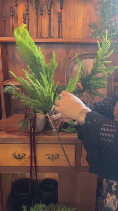 29” Fresh Touch Norfolk Pine Branch